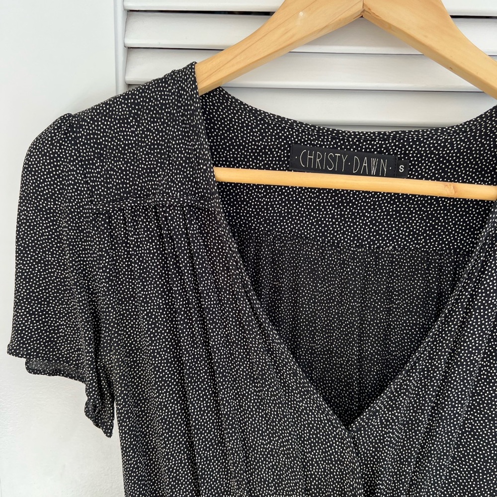 EUC Christy Dawn *jumpsuit!* black and white tiny dots